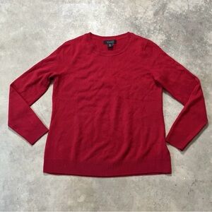 Tahari Women's 2 ply cashmere Red Sweater